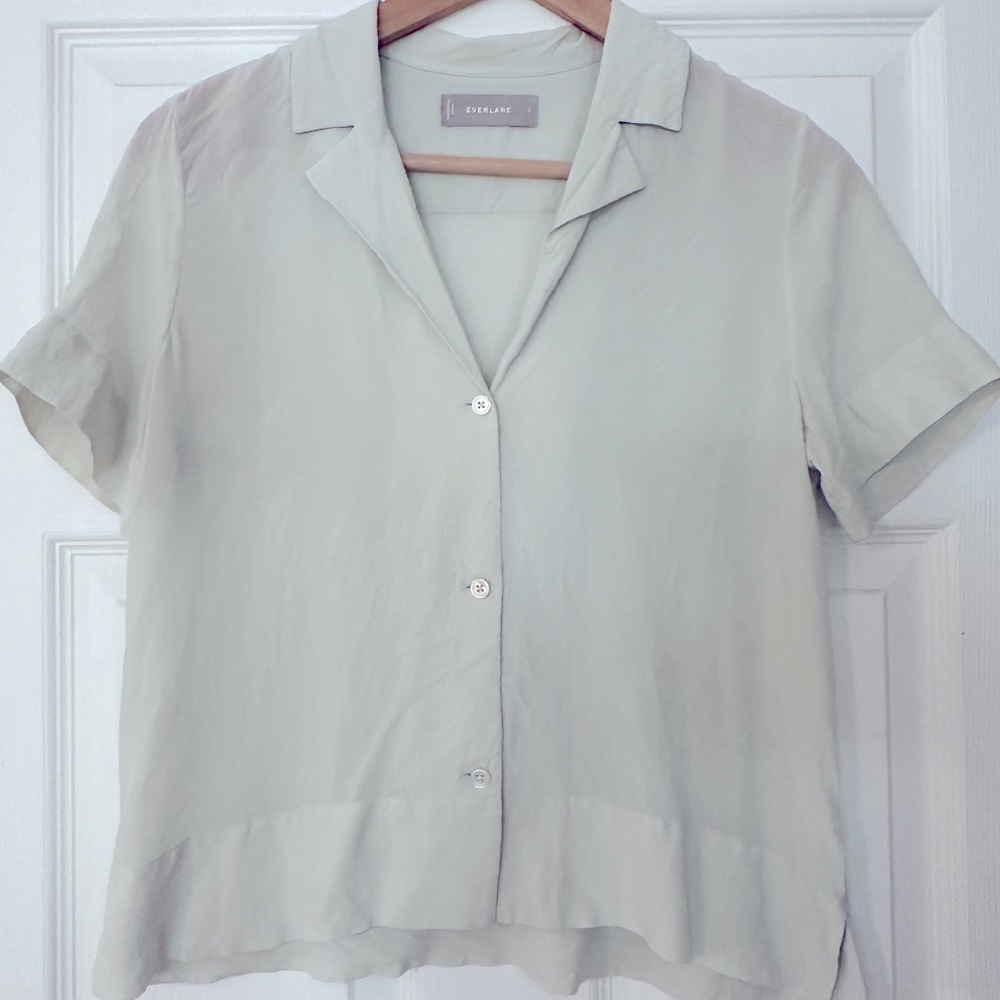 Everlane 100% silk button down blouse size 2